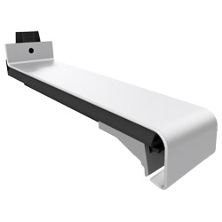 Aluminium Fensterbank-Längsverbinder VT 250 mit Dichtset 195 mm RAL9016 glatt glänzend hochwetterfest Produktbild