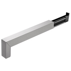 GAA400 silberfarbig EV1 - Kunststoff-Gleitabschluss mit Aluminium-Oberteil Produktbild