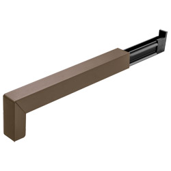 GAA400 dunkelbronze C34 - Kunststoff-Gleitabschluss mit Aluminium-Oberteil Produktbild