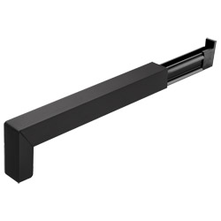 GAA400 anthrazitgrau glatt matt RAL 7016 - Kunststoff-Gleitabschluss mit Aluminium-Oberteil Produktbild
