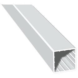 Vierkantrohr 30x30mm Lg. 6,00m Weiß, VE: 60m Produktbild