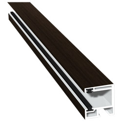 Rollladenführung 30x32mm Lg. 6,00m foliert, mit zwei schwarzen Bürsten GK Braun 214 0006-167 Mooreiche Produktbild
