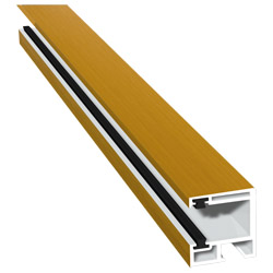 Rollladenführung 30x32mm Lg. 6,00m foliert, mit zwei schwarzen Bürsten GK Braun 119 2001-167 Oregon IV Produktbild