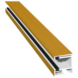Rollladenführung 30x32mm Lg. 6,00m foliert, mit zwei schwarzen Bürsten GK Weiß 211 5008-167 Oregon III Produktbild