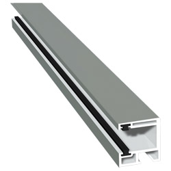 Rollladenführung 30x32mm Lg. 6,00m foliert, mit zwei schwarzen Bürsten GK Weiß 436 7049 Titanium Cool Color Produktbild