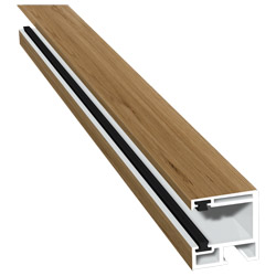 Rollladenführung 30x32mm Lg. 6,00m foliert, mit zwei schwarzen Bürsten GK Weiß 49240 Winchester Produktbild