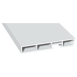 Verkleidungsprofil 80x11mm Lg. 6,00m Weiß, VE: 60m Produktbild