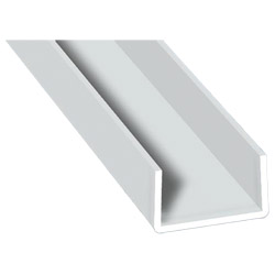 U-Profil 18x10mm Lg. 6,00m Weiß, VE: 60m Produktbild