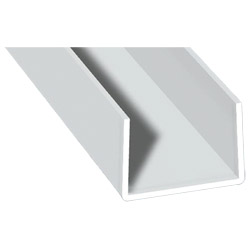 U-Profil 15x22mm Lg. 6,00m Weiß, VE: 60m Produktbild