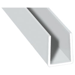 U-Profil 15x12mm Lg. 6,00m Weiß, VE: 60m Produktbild