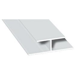 H-Profil 40x10mm Lg. 6,00m Weiß, VE: 60m Produktbild