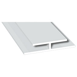 H-Profil 60x7mm Lg. 6,00m Weiß, VE: 60m Produktbild