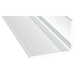 Winkelprofil 60x80x4mm Lg. 6,00m Weiß, VE: 30mmit Innenriefen Produktbild