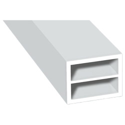 MENKE PVC-Rechteckprofil mit Mittelsteg Produktbild