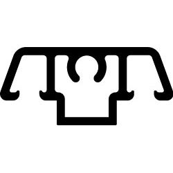 Sprossenprofil SP 26.8 weiß/9016 Produktbild
