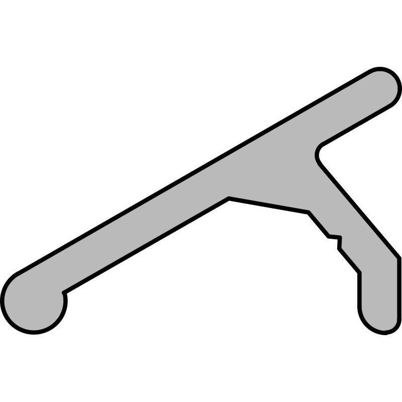 Wetterschenkel P 431 blank Produktbild