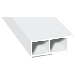 Kammerprofil 40x15mm SK Lg. 6,00m Salamander Weiß, mit Nase, VE: 60m Produktbild