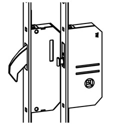 WINKHAUS Sicherheits-Tür-Verriegelung F16/40 hookLock FW M2 mit 2 Schwenkriegeln und Türwächter Produktbild