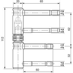 SFS Türband SASSBA 12R-20 Rahmenzapfen 60 mm Produktbild