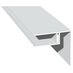 Eck-Profil zweiteilig 60x60mm Lg. 6,00m Weiß, VE: 30m Produktbild