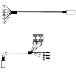 Kabel 6-adrig Genius A oder B und A-Öffner, trennbar, Flügelseite, 4m ZEM KA600--AK-------F4.00--------X----- Produktbild