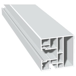 Rollladenführung Klinker 59x58mm Lg. 6,00m Weiß, VE: 36 m Produktbild