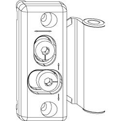 Flügelteil für Paumellenband silber Produktbild