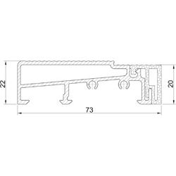 Türschwelle TSA 2473 EV 1/grau Produktbild