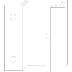 Alu-Schalengriff 3060 Ral 9016 Produktbild