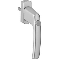 MACO Fenstergriff HARMONY Alu 45° ohne Logo mit Sperrknopf - mit Stift inkl. Schrauben Produktbild