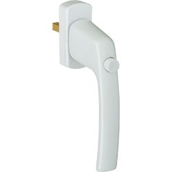 MACO Fenstergriff HARMONY Alu 45° ohne Logo mit Sperrknopf - mit Stift inkl. Schrauben Produktbild