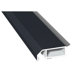 Anschluß-Profil 50mm WL SK Lg. 6,00m foliert, klipsbar, WL Schwarz70 1605-167 Anthrazitgrau Produktbild