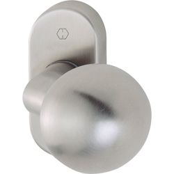 HOPPE Türknopf gekröpft fest auf ovaler Rosette *E50G/55* Produktbild