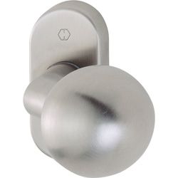 HOPPE Türknopf gekröpft fest/drehbar auf ovaler Rosette *E50G/55* Produktbild