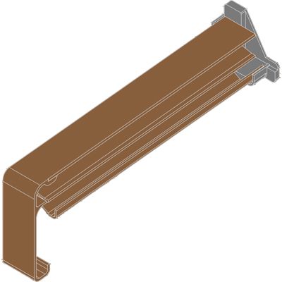 MF4 braun - Aluminium-Gleitabschluss mit Dehnungsausgleich Produktbild