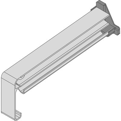 MF4 silber RAL 9006 - Aluminium-Gleitabschluss mit Dehnungsausgleich Produktbild