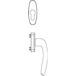 Griff/Rosettengrt Rhapsody innen PZ titan Produktbild