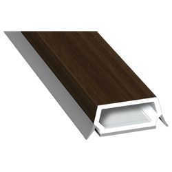 Trapez-Sprosse 23mm SK Lg. 6,00m foliert, mit zwei schwarzen Weichlippen 49237 Siena Noce Produktbild