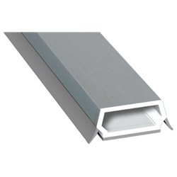 Trapez-Sprosse 23mm SK Lg. 6,00m foliert, mit zwei grauen Weichlippen 71 5505-167 Silbergrau Produktbild