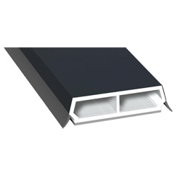 Trapez-Sprosse 38mm SK Lg. 6,00m foliert, mit zwei schwarzen Weichlippen 70 1605-167 Anthrazitgrau Produktbild