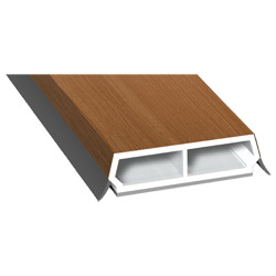 Trapez-Sprosse 38mm SK Lg. 6,00m foliert, mit zwei schwarzen Weichlippen 315 2009-167 Streifen-Douglasie Produktbild