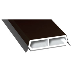 Trapez-Sprosse 38mm SK Lg. 6,00m foliert, mit zwei schwarzen Weichlippen 88 7505-167 Schokobraun Produktbild