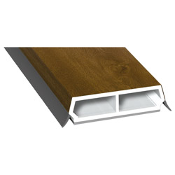 Trapez-Sprosse 38mm SK Lg. 6,00m foliert, mit zwei schwarzen Weichlippen 217 8001-167 Golden Oak Produktbild