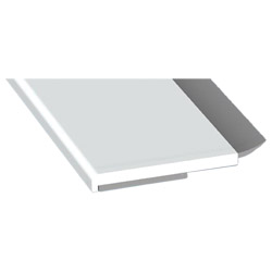 MENKE PVC-Flachleisten mit abgerundeten Ecken, Schaumklebeband und Weichlippe Produktbild