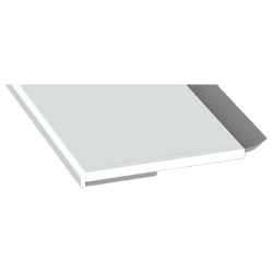 MENKE PVC-Flachleisten mit abgerundeten Ecken, Schaumklebeband und Weichlippe Produktbild