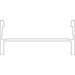 Abdeckprofil vert 25/50 mm Alu blank Produktbild