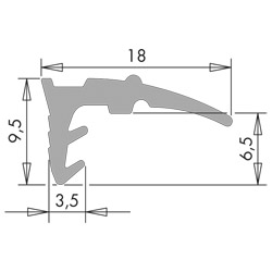 Btl.Dichtung HH0134-05 schwarz a'3,4 mtr Produktbild