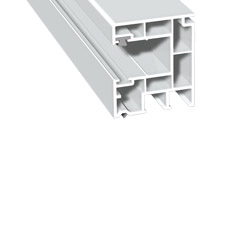 Rollladenführung 40x47mm Lg. 6,00m Weiß, mit einer grauen Bürste, LOSE Produktbild