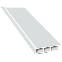 Kammerprofil 46x10mm SK Lg. 6,00m trapezförmig, Weiß, VE: 60m Produktbild
