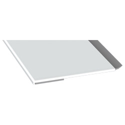MENKE PVC-Flachleisten mit abgerundeten Ecken, Schaumklebeband und weißer Weichlippe Produktbild
